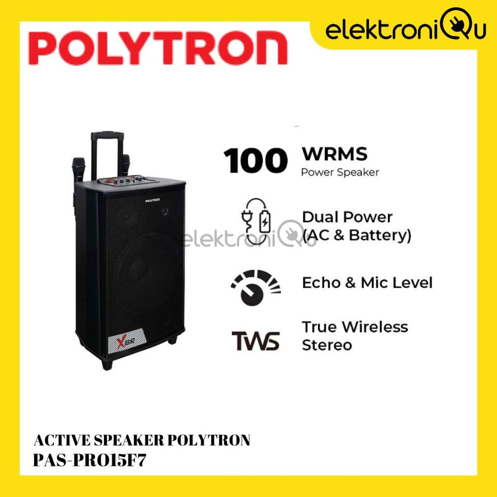 ACTIVE SPEAKER POLYTRON PAS-PRO15F7 / POLYTRON Professional Portable Bluetooth Karaoke Speaker PAS P