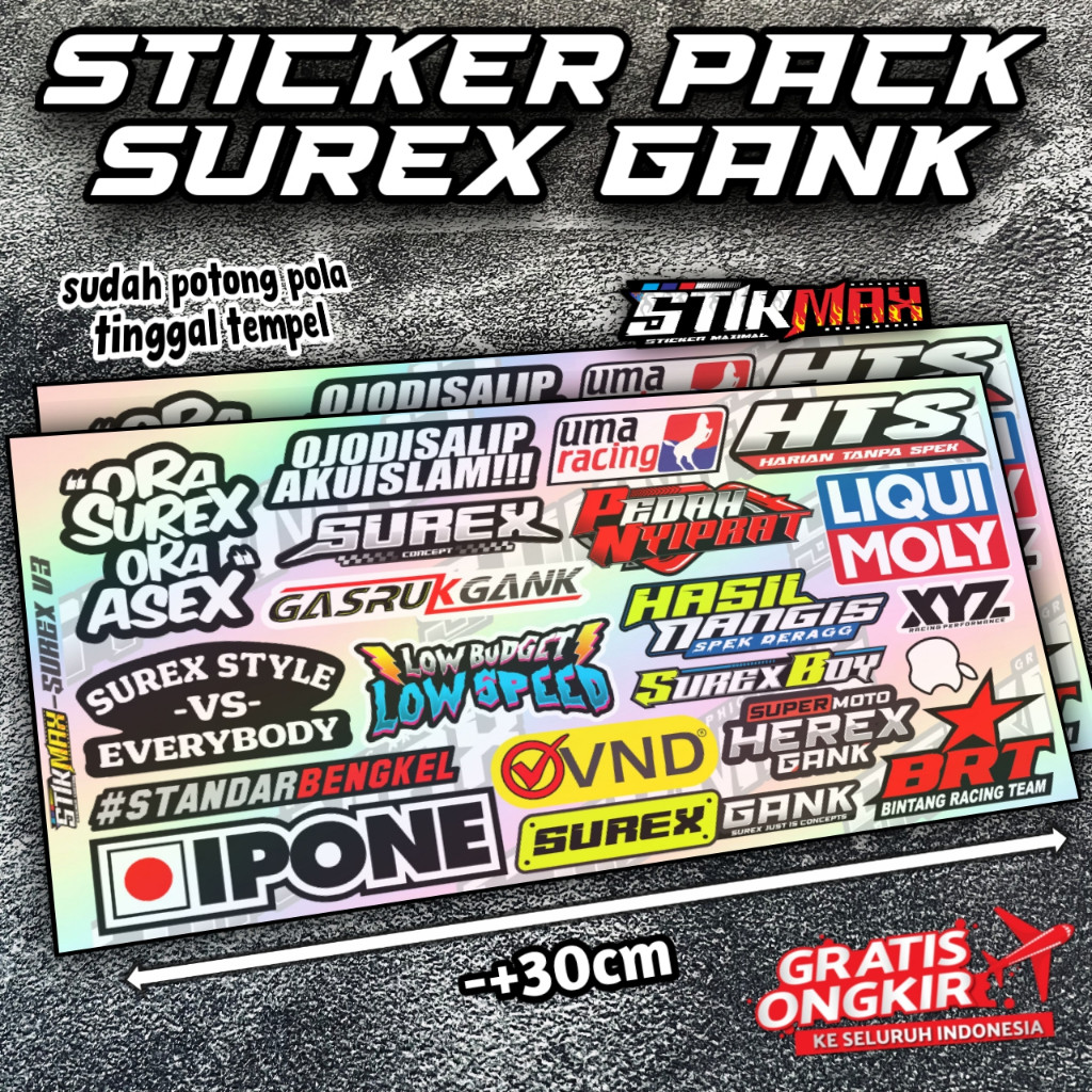 Sticker Hologram Pack Surex Supermoto Herex Style Stiker Stiker Crf Herex Style Dtracker Klx Wr Supe