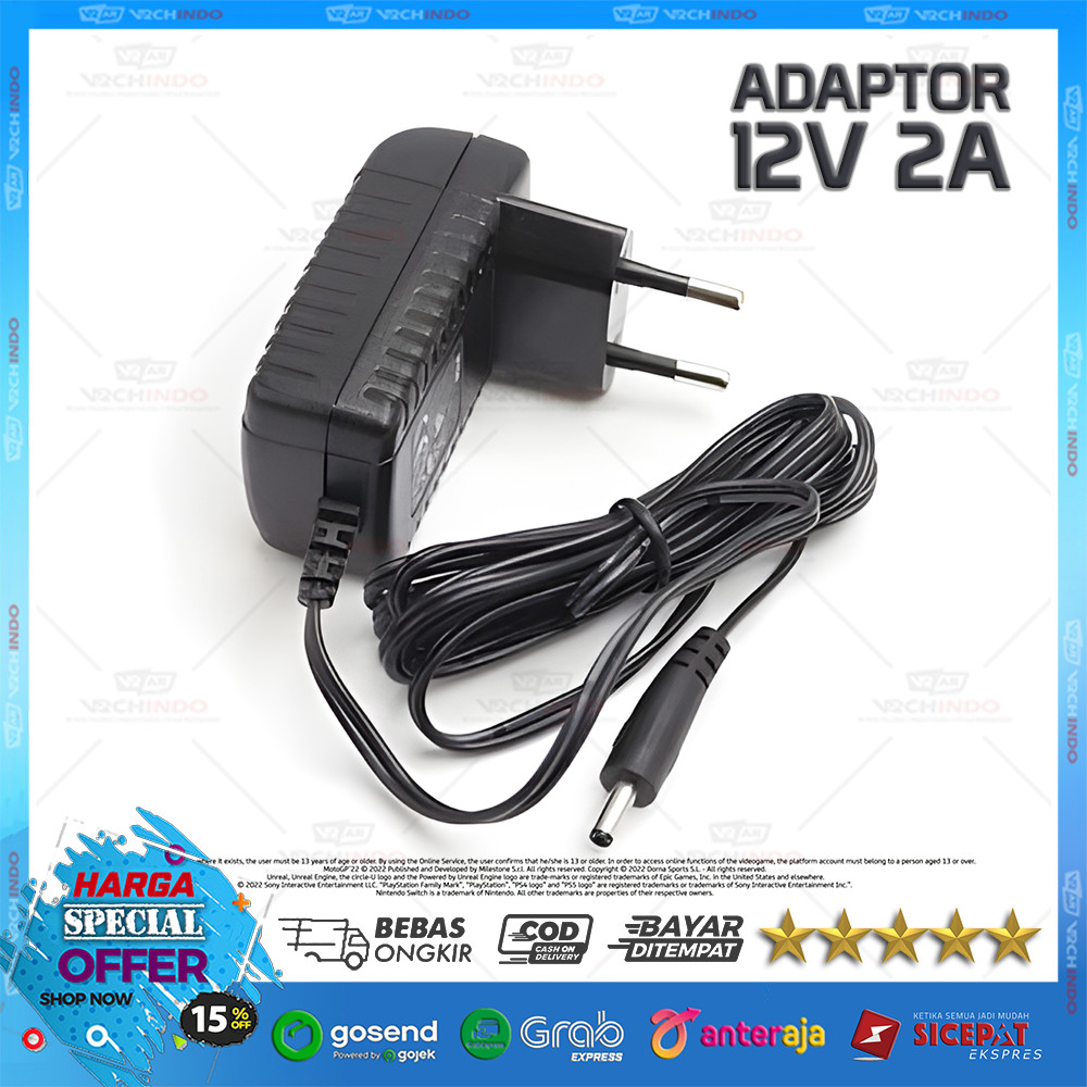 Adaptor DC 12V 2A Universal / Power Supply CCTV Camera Router Lampu Fan 