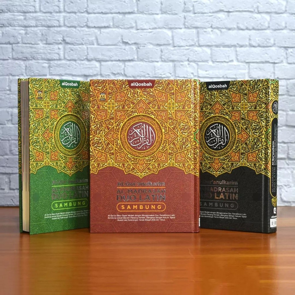 Mushaf Alquran Almadrasah Duo Latin Sambung Terjemahan Terjemah Perkata latin A5 - Al Qosbah