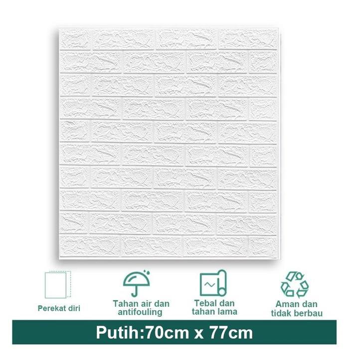 Wallpaper 3D Foam Dining Sticker 70 x 77 cm Dinding 3D Wallfoam walpaper Dekor Kamar Bata Wallfoam S