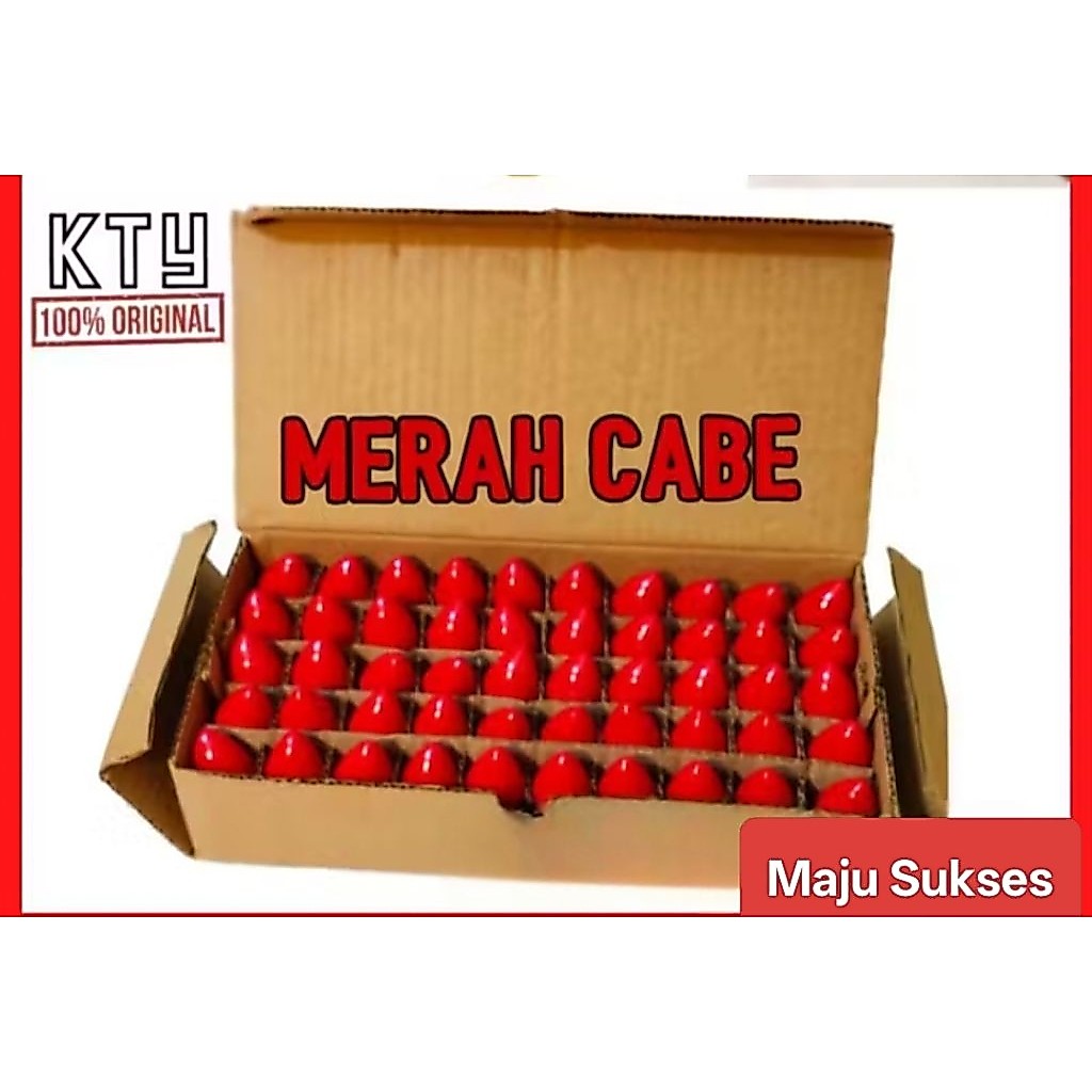 Bohlam Lampu Sembahyang Altar E12 Merah cabe
