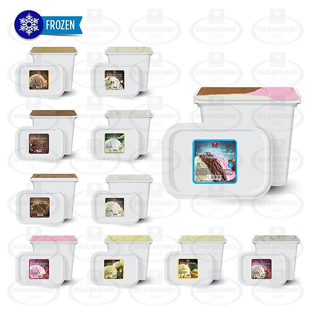 Ice Cream Diamond 3 Rasa Size 8 Liter / Ice Cream/ es krim 8 Liter Diamond / es krim ember 8 Liter 3
