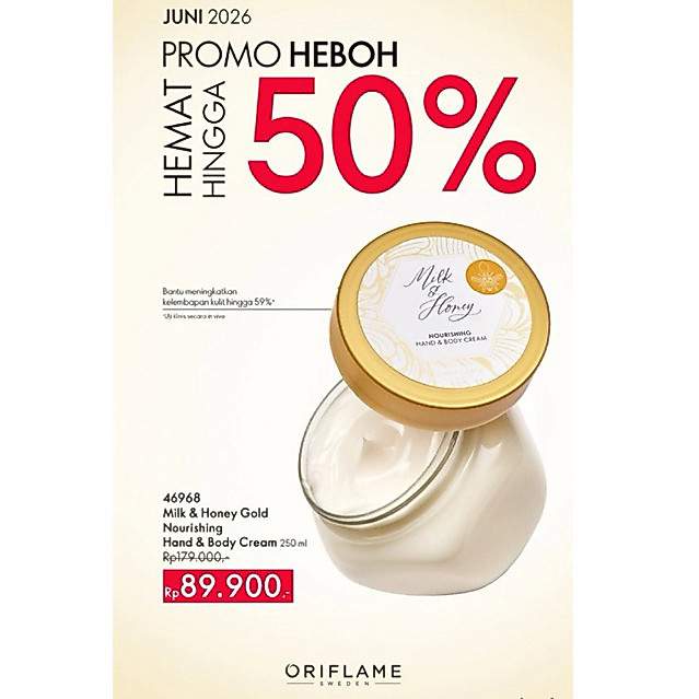 Body cream milk honey gold nourishing Oriflame
