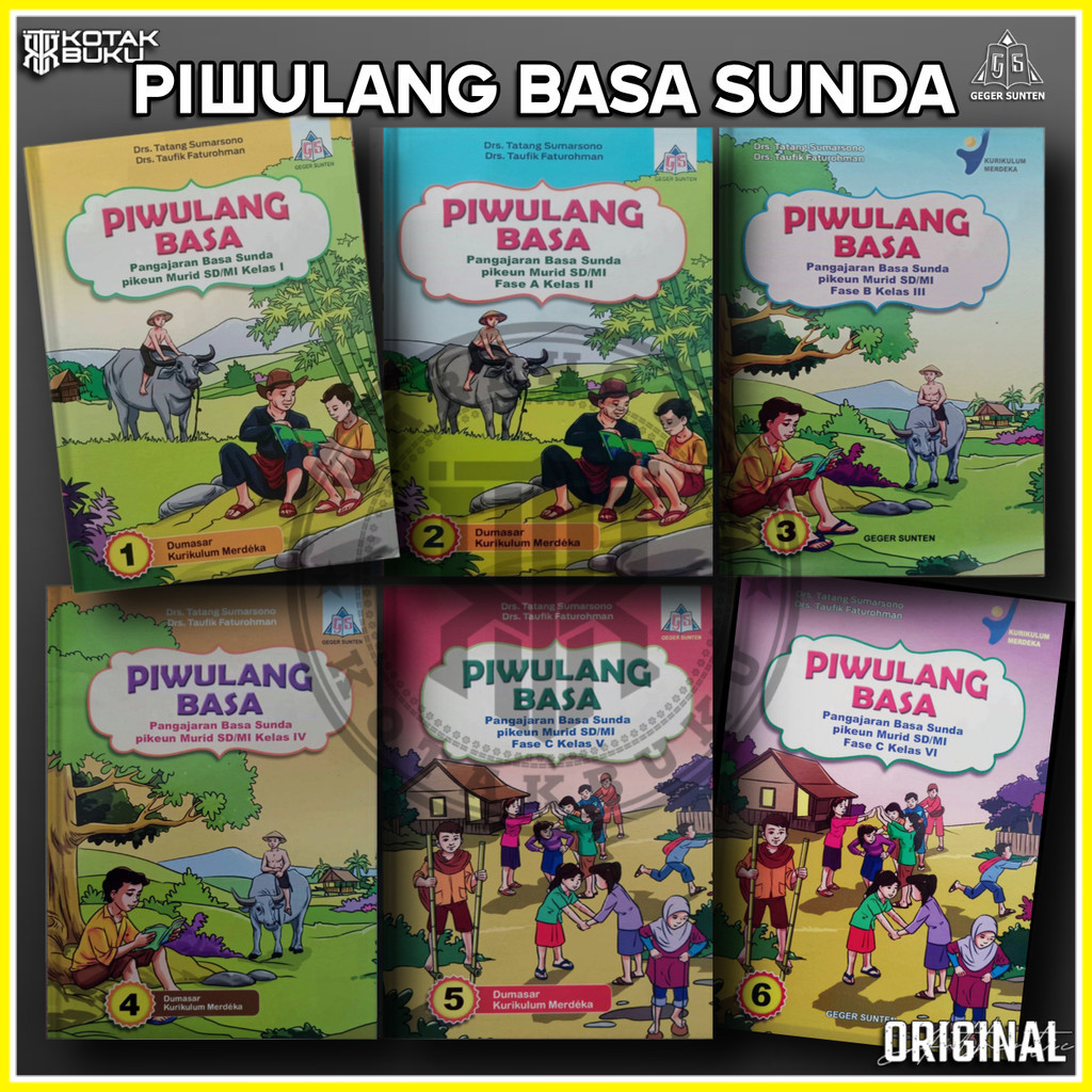 [ TS ] Buku Piwulang Basa Sunda / Basa Sunda Kelas 1 2 3 4 5 6 SD / Basa Sunda SD / Kurikulum Merdek