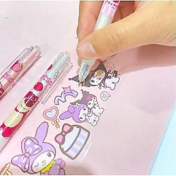 TGM - Pemotong Kertas Bentuk Pena Karakter Kartun Bear Strawberry Lucu Cutter Pen Knife Cut Stickers