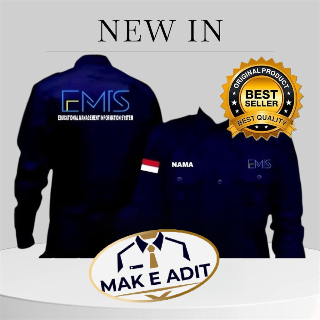 kemeja kemenag emis terbaru baju emis lengan panjang seragam emis full bordir Best Seller