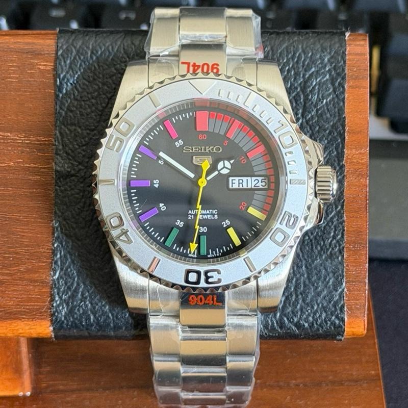 Seiko Yachmaster Rhodium Black NH36 Daydate Automatic Tachomaster