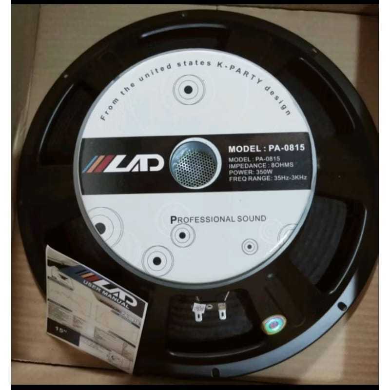 komponen Speaker 15" Spiker 15  LAD professional sound model PA-0815 350W Origal
