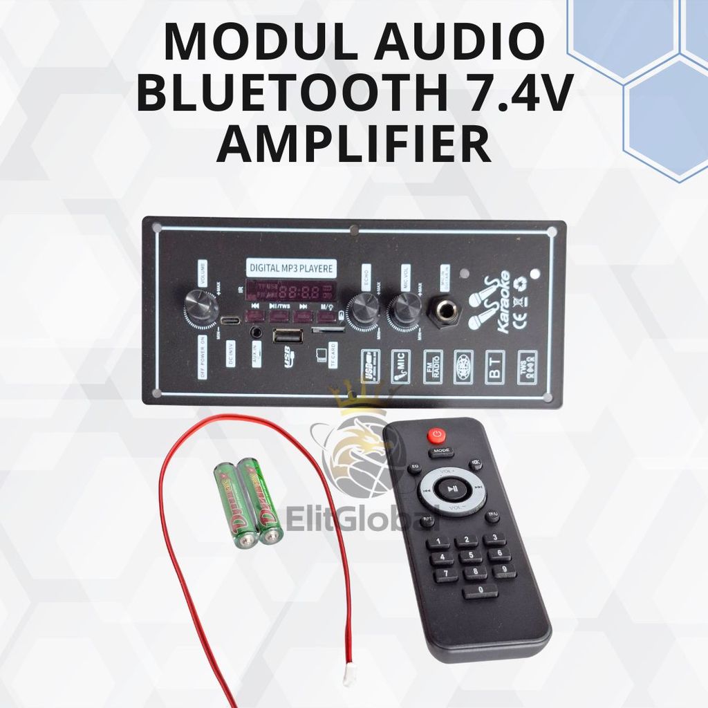 Modul Audio Player Bluetooth 3.7V Mini Amplifier Receiver Board Panel Speaker