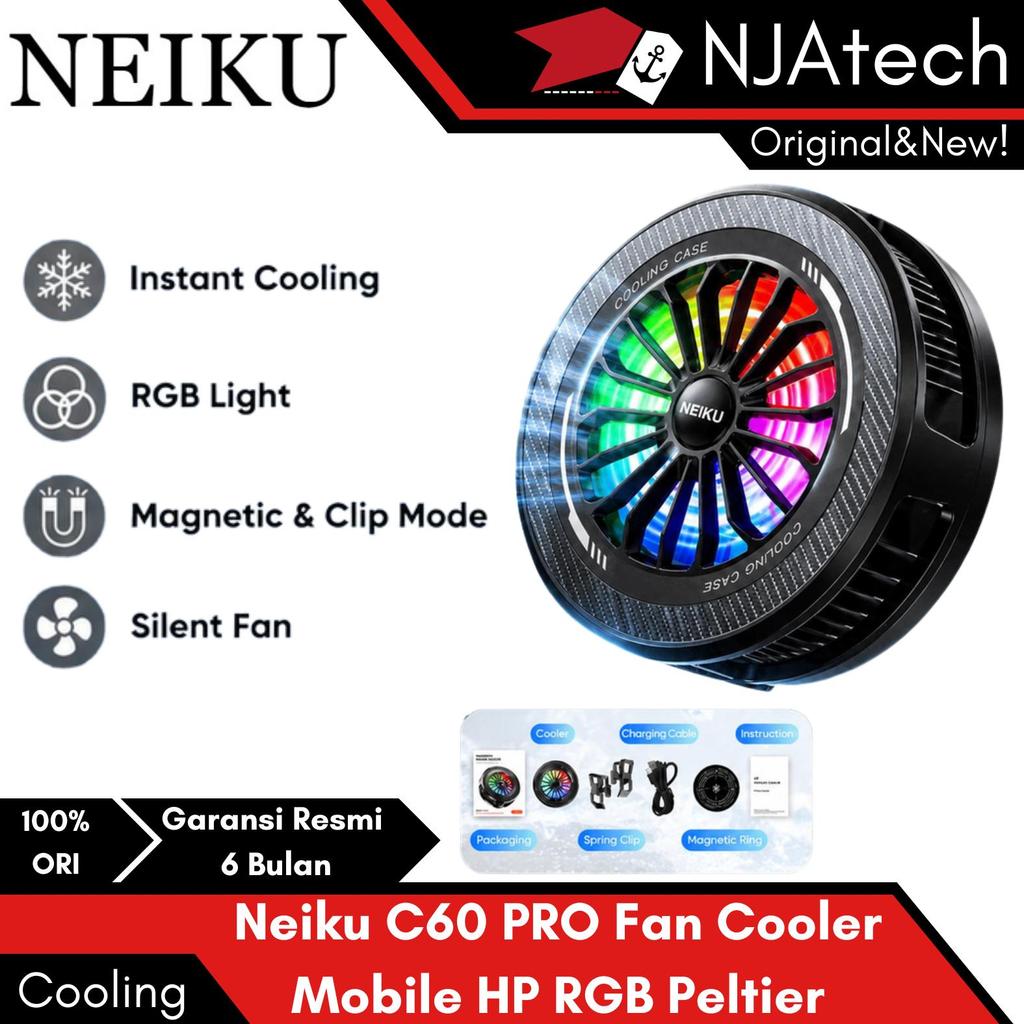 NEIKU C60 Pro Phone Cooler Pendingin HP Fan Cooler Dengan Mode Magnet dan Clip