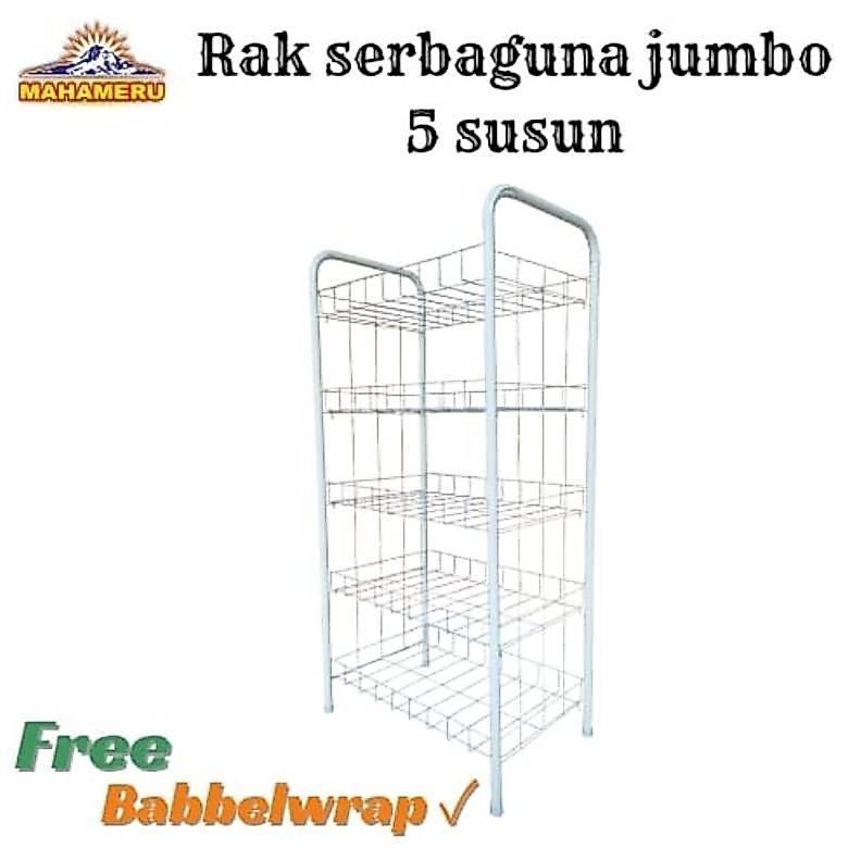 Rak serbaguna jumbo 5 susun rak chiki rak cemilan besi anti karat mahameru