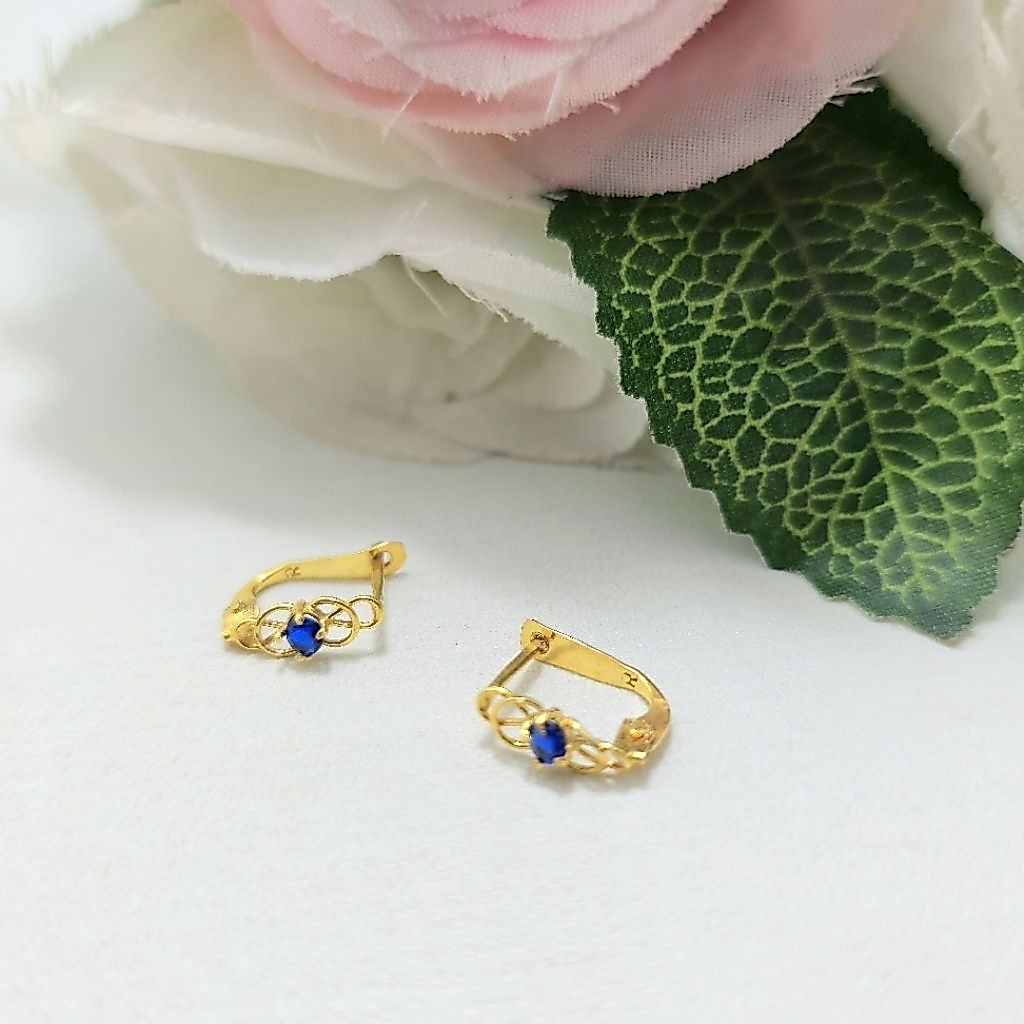 Anting Jepit Olimpik Biru Emas Muda