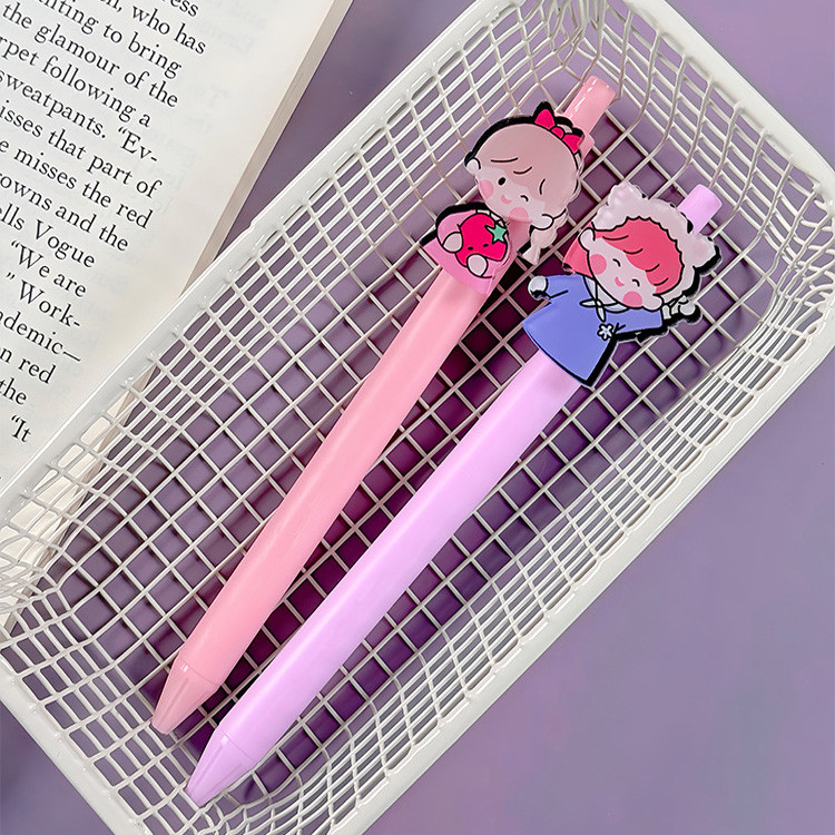 

AWC PULPEN GEL MEKANIK 1 SET ISI 4PCS MOTIF KARTUN KAWAII CUTE 0,5 MM TINTA HITAM