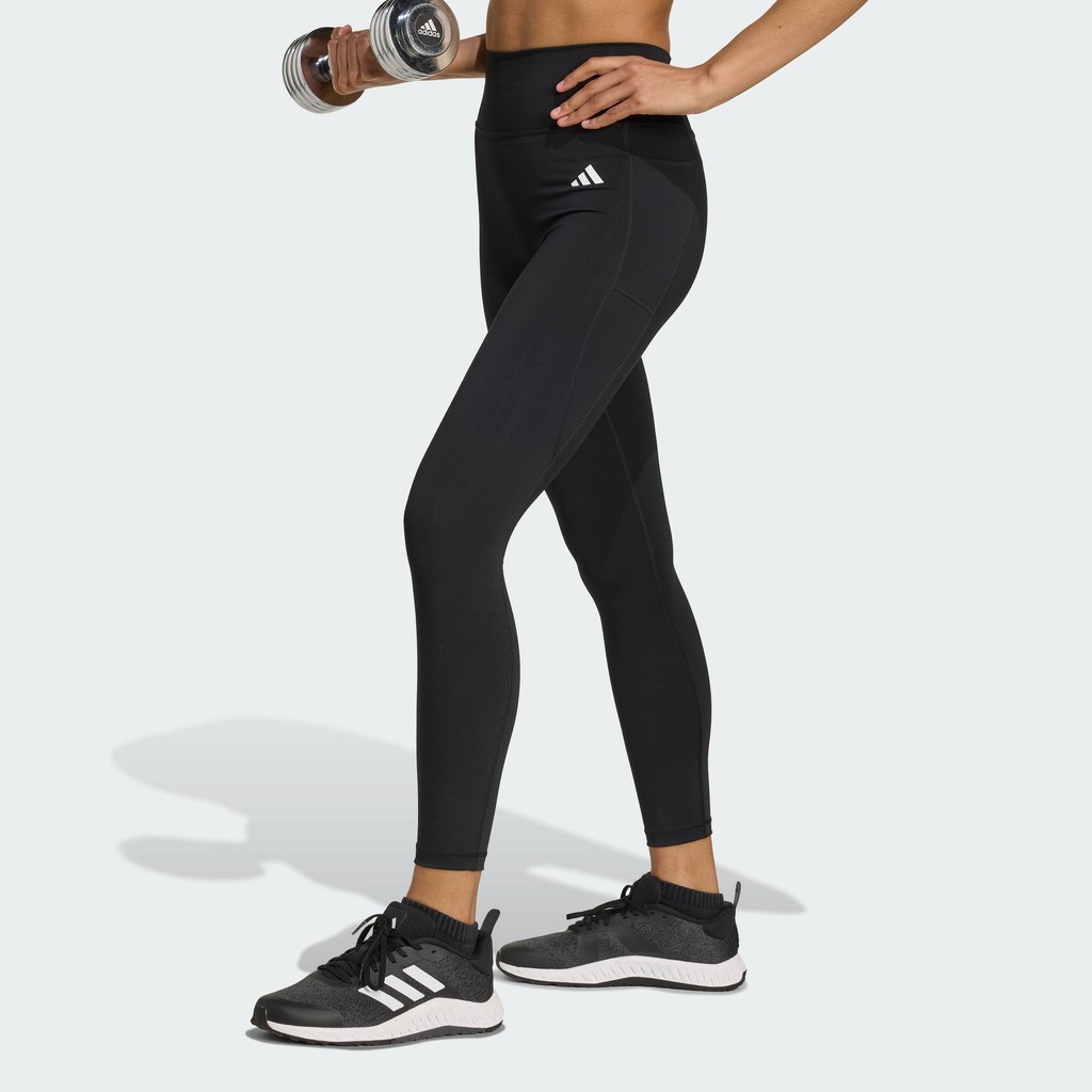 adidas Gym & Training Optimé Essentials No Front Rise Seam 7/8 Leggings Women Black JY4815
