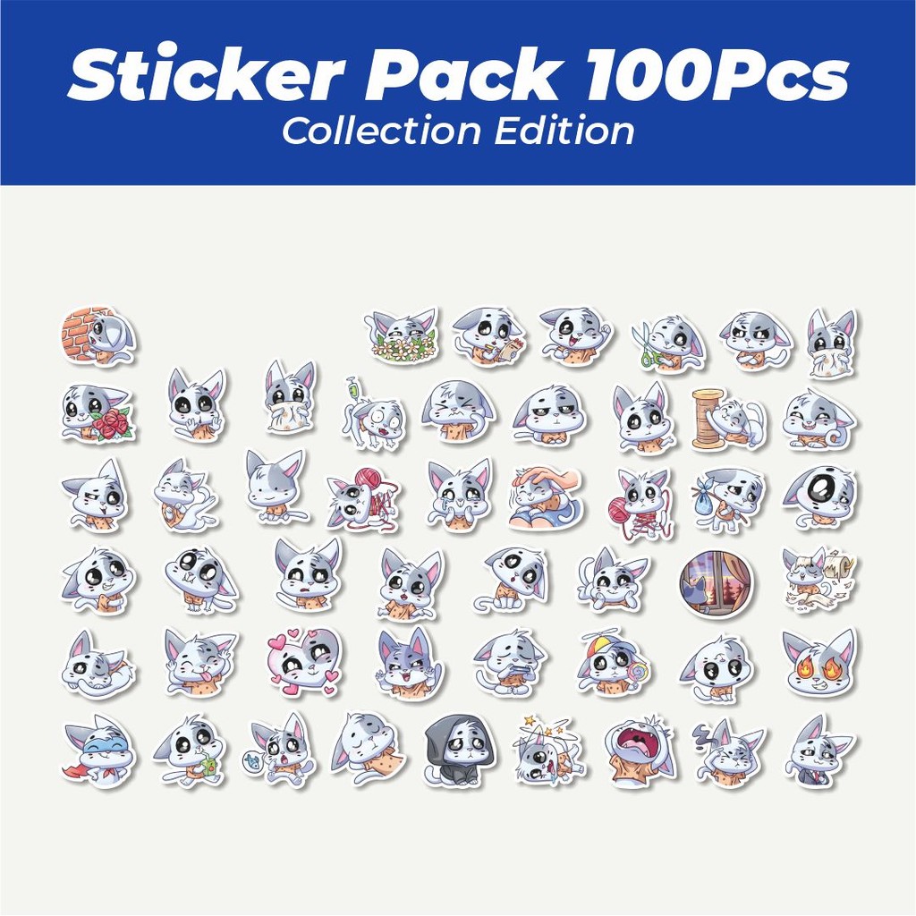 

Hot Stiker Kartun Funny Blue Caty Lucu Anti Air Stikers Berperekat Waterproof Sticker Decal Buat Motor Helm Buku Journal Koper Casing HP Laptop Botol Minum