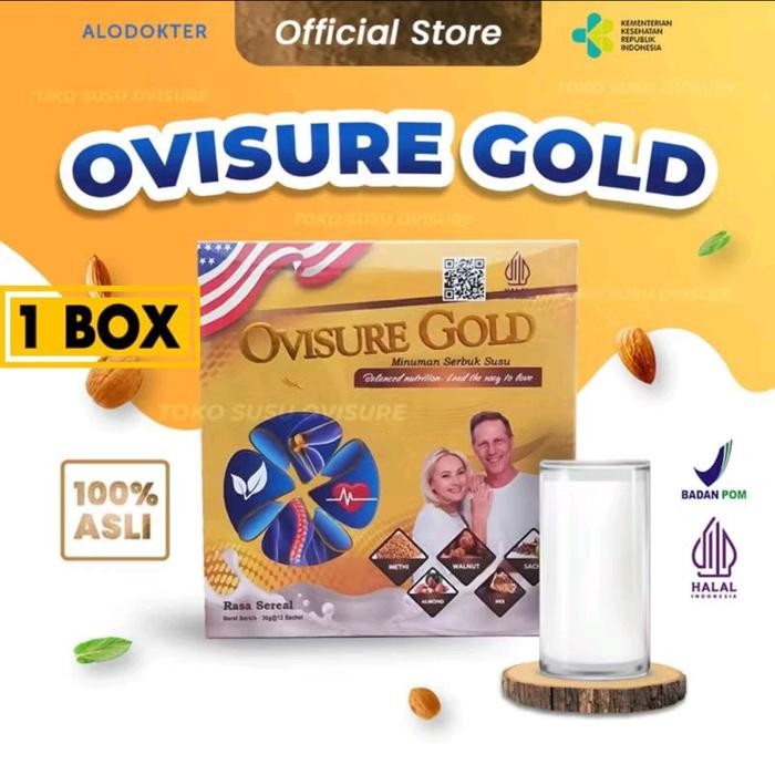 

PROMO Ovisure Gold Susu 1 Box 12 Sachet Mengatasi Tulang Keropos & Nyeri Sendi Bpom