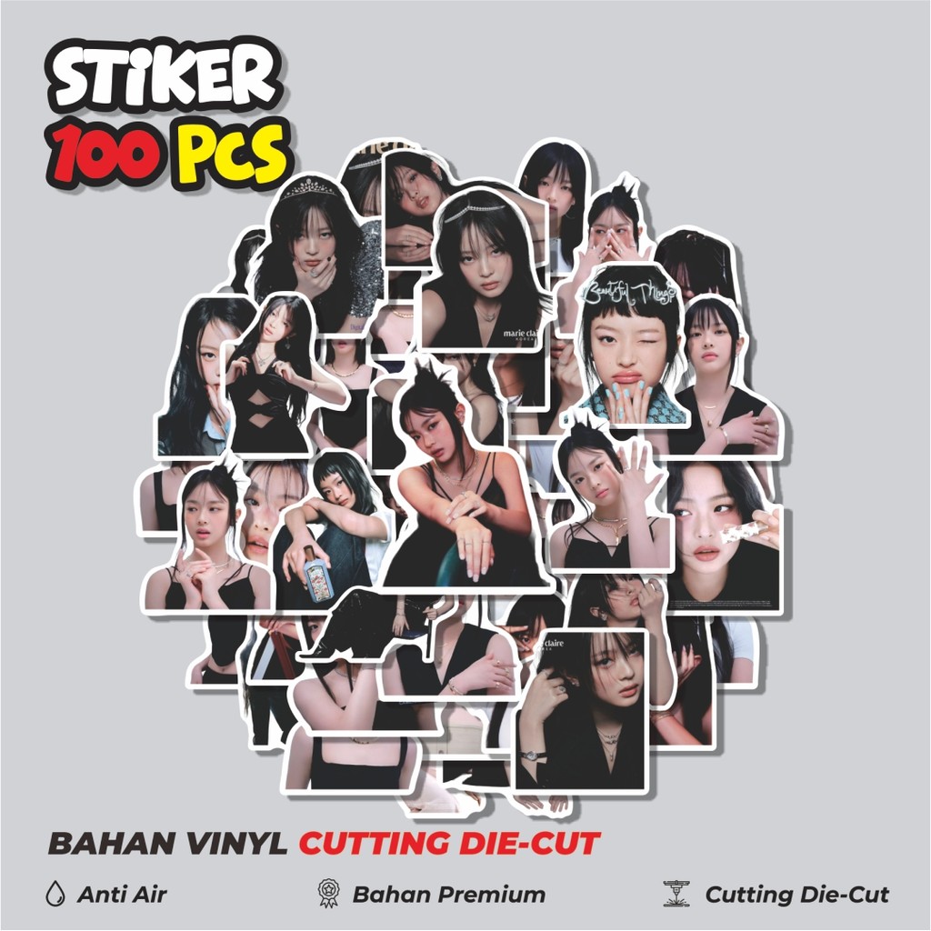 

Terbaru! 50 pcs Stiker Girl Group New Jeans Hanni Dekorasi Lucu Kreatif untuk Notebook, Skateboard, HP