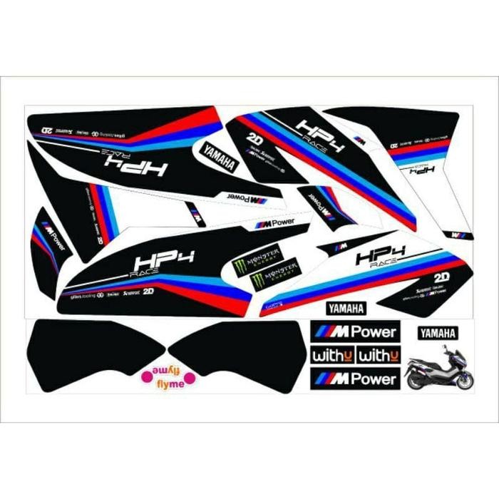 Promo Decal Striping Yanaha Nmax 155 Old Stiker Variasi Motif Hp4 Bmw - 08