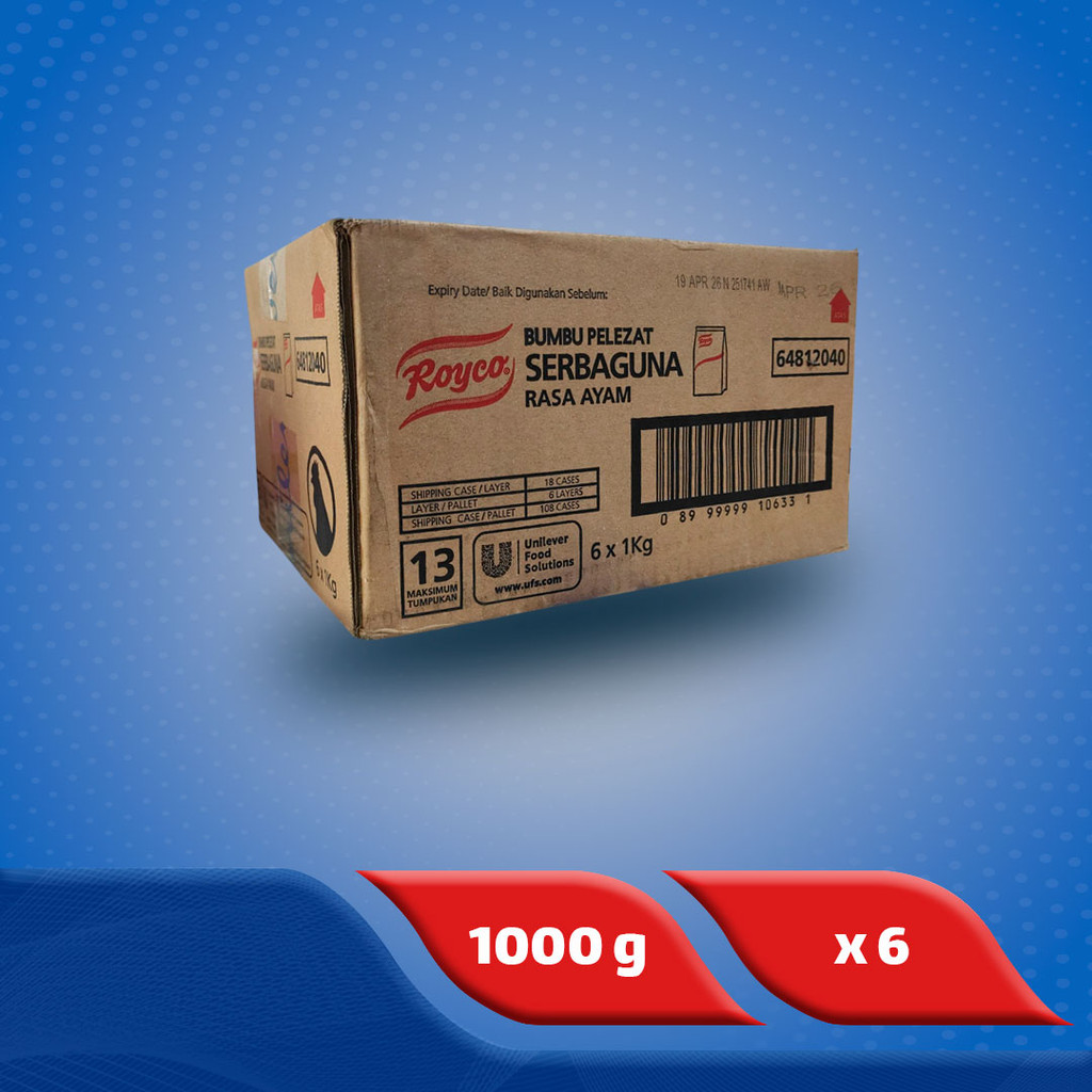 

Royco Bumbu Kaldu Penyedap Rasa Ayam 1 kg x 6 pcs