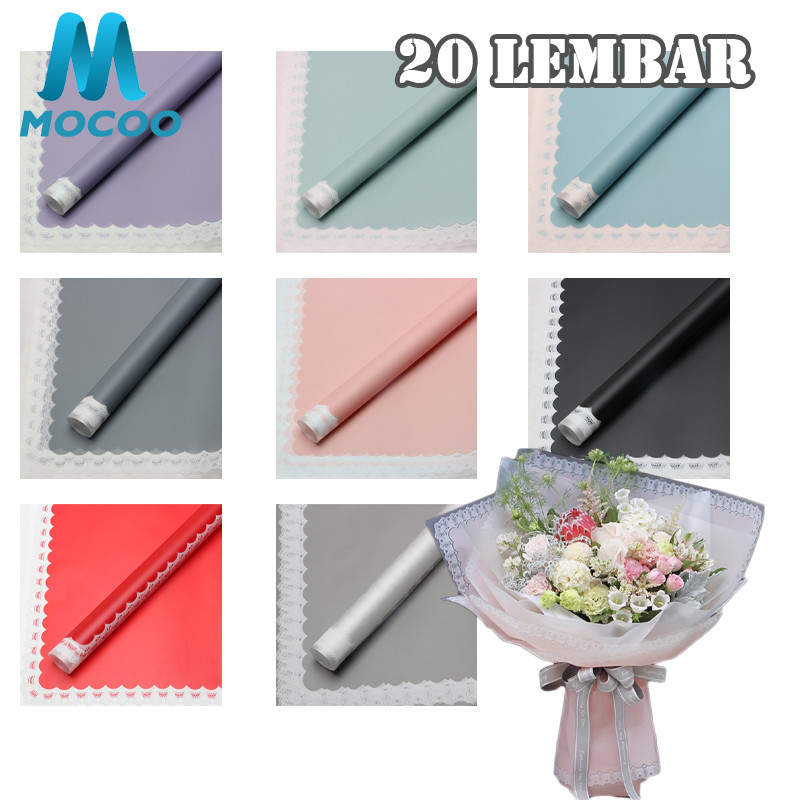 

20 Lembar Kertas Buket Bunga Motif Renda Lace / Kertas Buket Bunga Cellophane