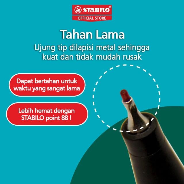 

STABILO point 88 Fineliner Pen Tip Tipis Warna Warni Writing Set Menulis (Set Packing) - Neon Edition