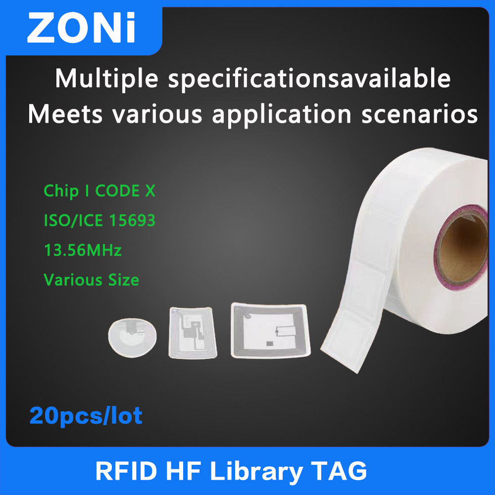 

RFID HF Library Tag ISO15693 13.56MHz RFID NFC Sticker Label Electronic label High Quality 20PCS