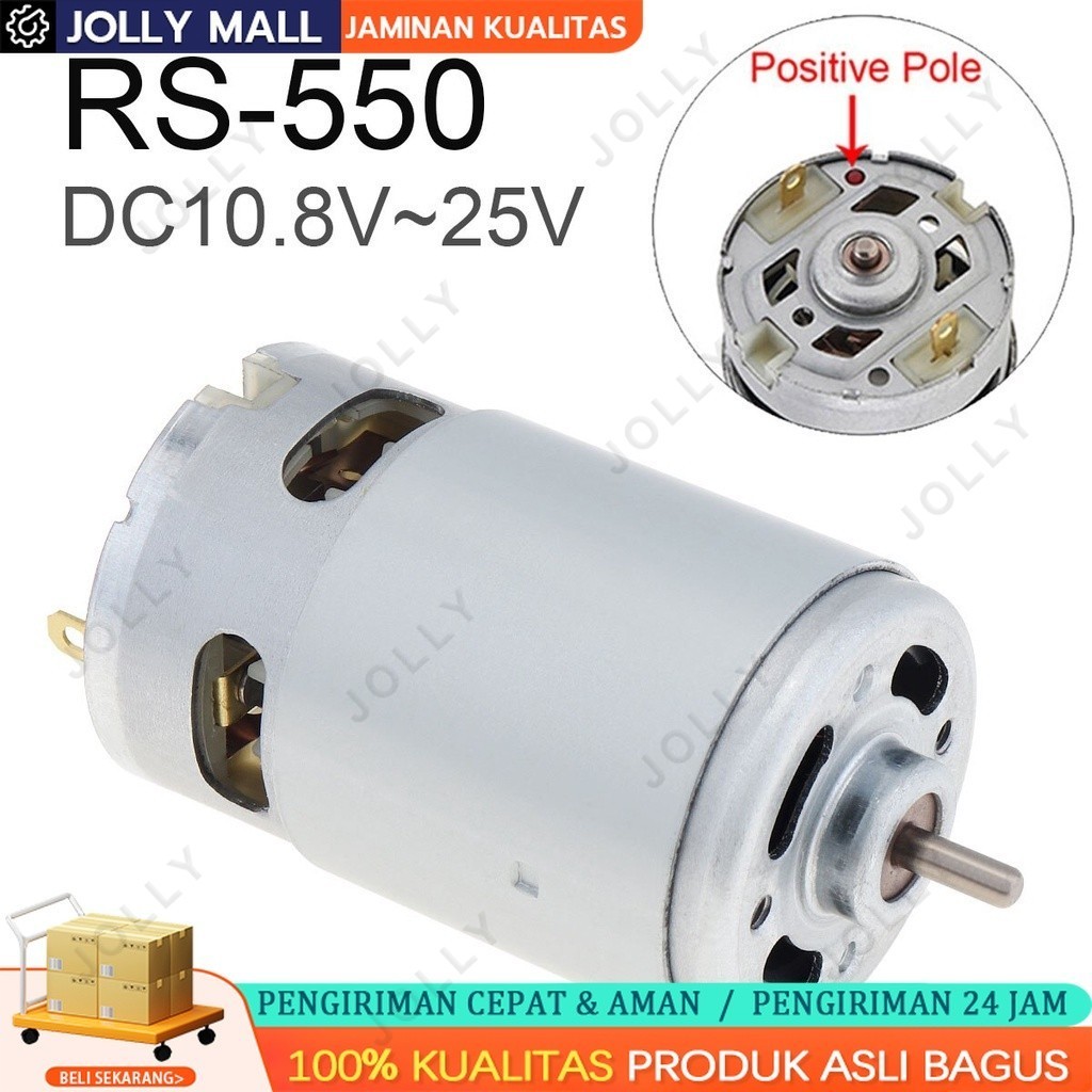 RS550 Motor Dinamo DC 12V 16,8V 21V 25V Motor RS-550 High speed Pengganti Bor Baterai Cordless / Rs5