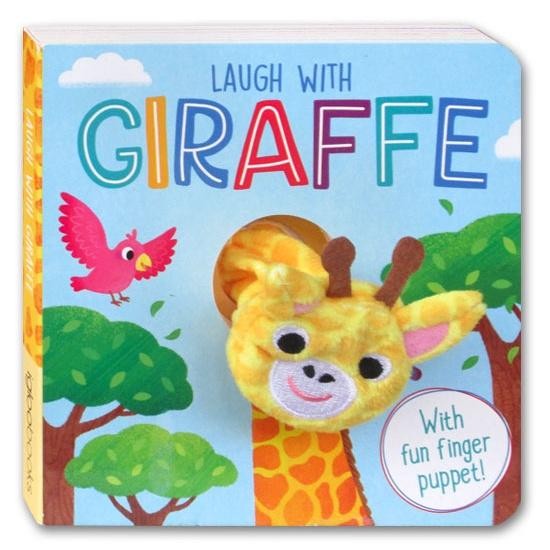 

Snuggle Pug / Laugh with Giraffe Board Book with Fun Finger Puppet! - Unicorn