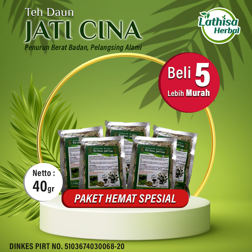 

Teh daun jati cina aur Paket Diet Penurun Berat Badan 5 bungkus ready stok bosku
