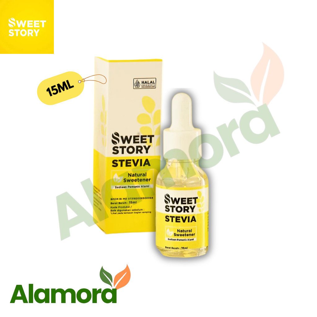 

Sweet Story Stevia Cair 15 ML Pemanis Alami Pengganti Gula 0 kalori Halal Bpom
