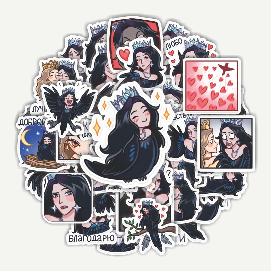 

Sticker Pack Stiker Funny Karakter Crow Girl Sirin | Sticker TUMBLR | Stiker LAPTOP KOPER HELM