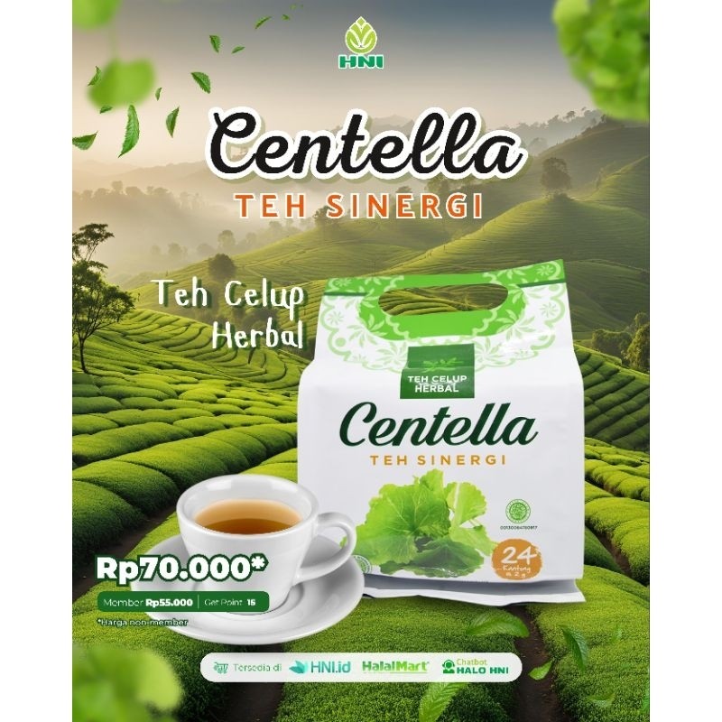 

Centella Teh Sinergi HNI, Teh kesehatan, Herbal teh