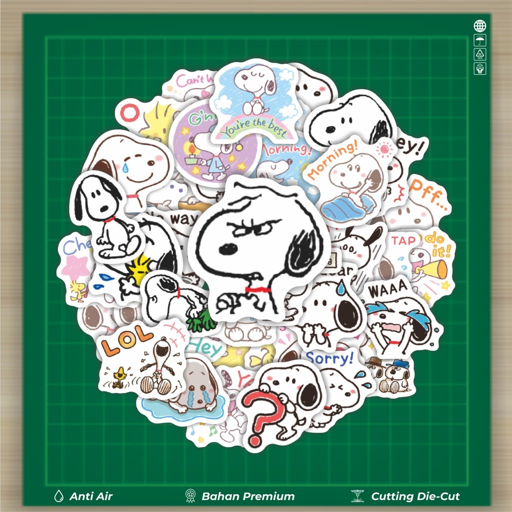 

HOT 50 PCS STIKER Stiker Kartun Snoopy V21Stiker Fashion Cars Decal Dingin Kartu Album Custom Vinyl Anti Air- Sticker Aesthetic Buku Journal Koper Casing HP Tablet Laptop Helm Motor Botol Minum