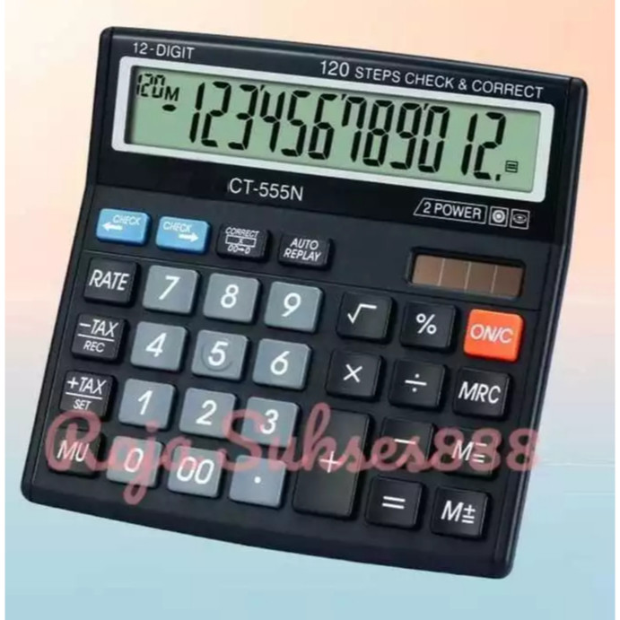 

Kalkulator CT-555N MEJA DAGANG COMPACT 12 DIGIT AWET BERKUALITAS CHECK CEK ULANG ct 555