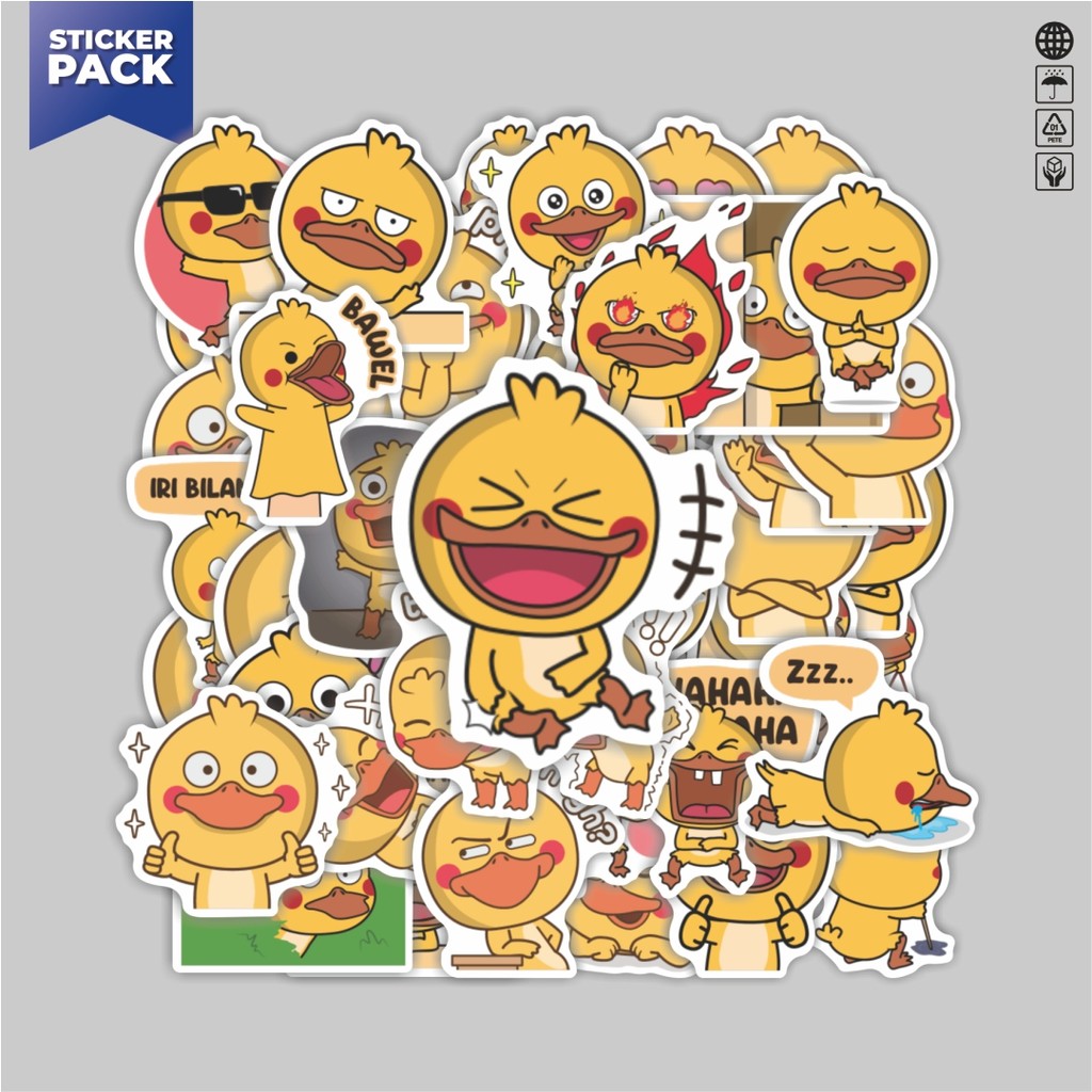 

[100PCS]Stiker Pack Stiker Animal Cute Shy Duck [Bebek] Aesthetic Vinyl Anti Air Dekorasi Sticker Laptop Buku Journal Koper Helm Casing HP Gitar Helm Skateboard