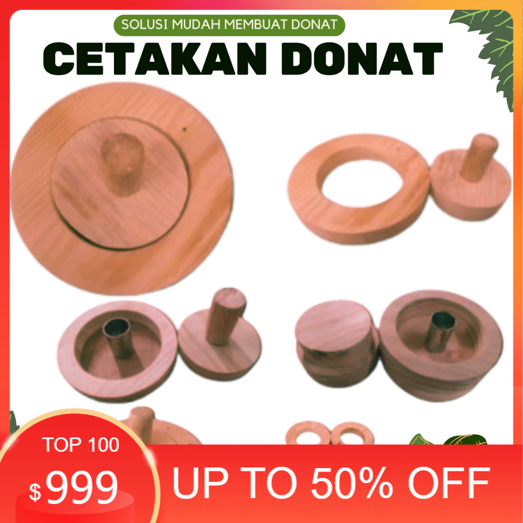 TERLARIS CH Cetakan donat kayu bentuk ring pembolong dijual terpisah bomboloni 6cm-7cm-8cm COD