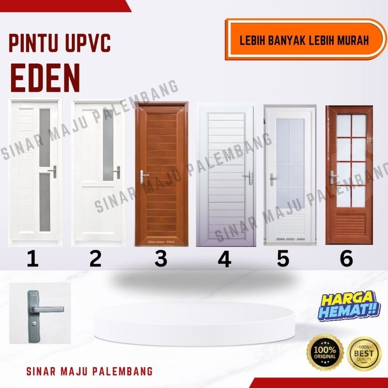 Pintu UPVC Aluminium EDEN kamar mandi Handle Engkol