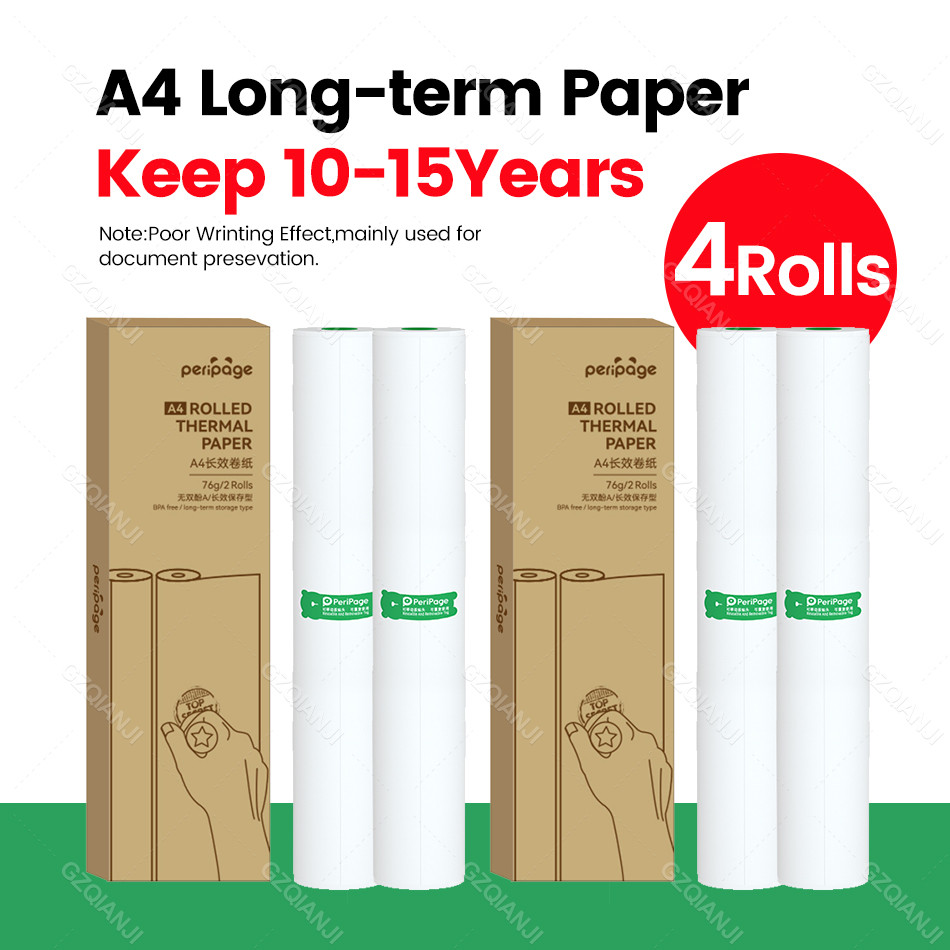 

PeriPage A4 Fold Roll Thermal Paper For Peripage A40 Printer Keep Long-term Quick-dry Thermal A4 Paper Photo Picture Receipt PDF