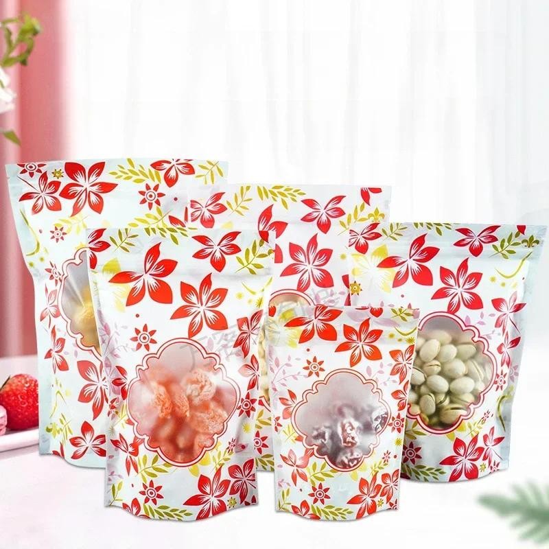 

100 PCS Printed Self Sealing Bag Color Transparent Sealing Bag Small Plastic Sealing Three-dimensional Packaging Bag