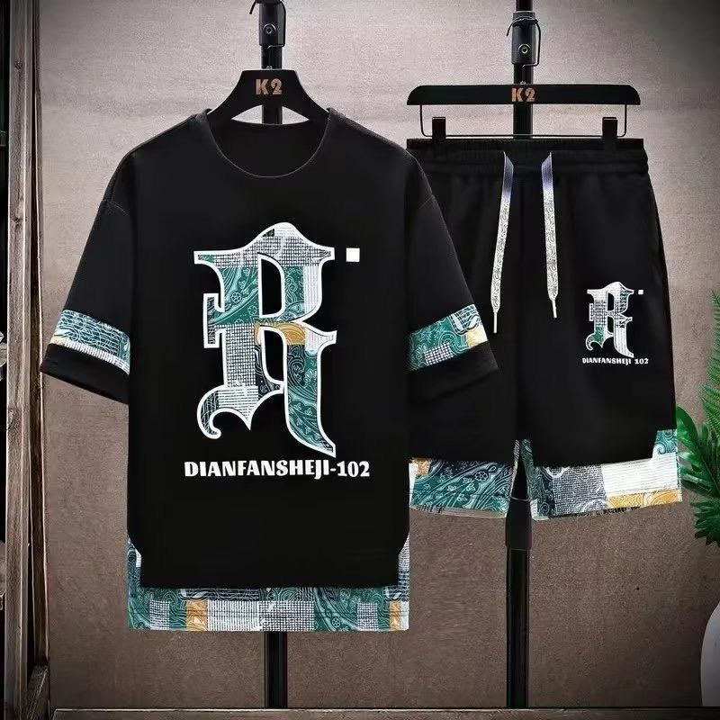 Set. DIANFAN - Setelan Lengan Pendek Celana Pendek babyterry