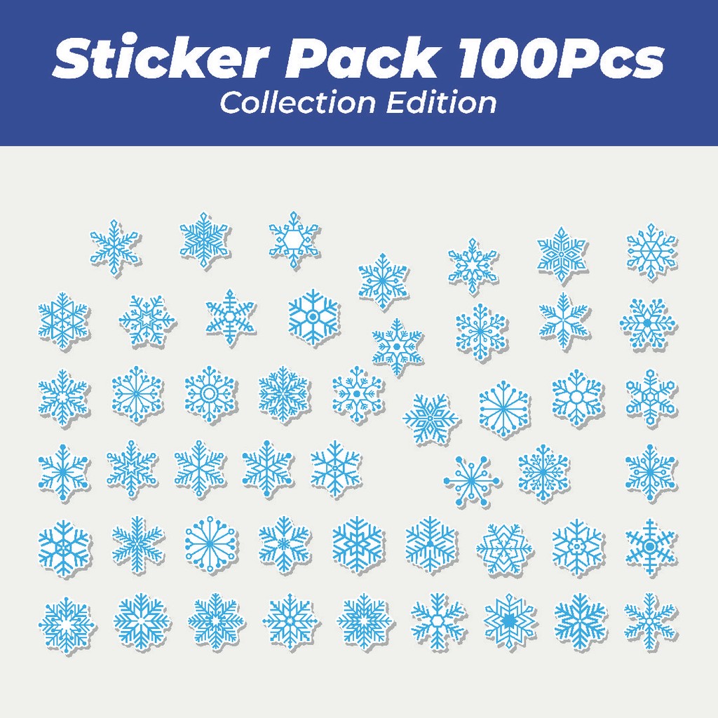 

Hot Stiker Snowflake [Kepingan Salju] Lucu Anti Air Stikers Berperekat Waterproof Sticker Decal Buat Motor Helm Buku Journal Koper Casing HP Laptop Botol Minum