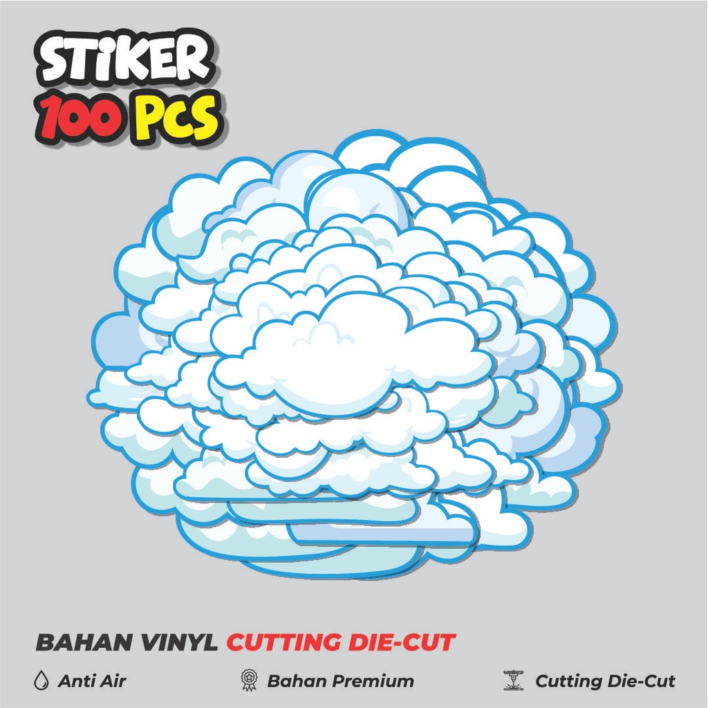 

Terbaru! 50 pcs Stiker Awan Cerah Dekorasi Lucu Kreatif untuk Notebook, Skateboard, HP