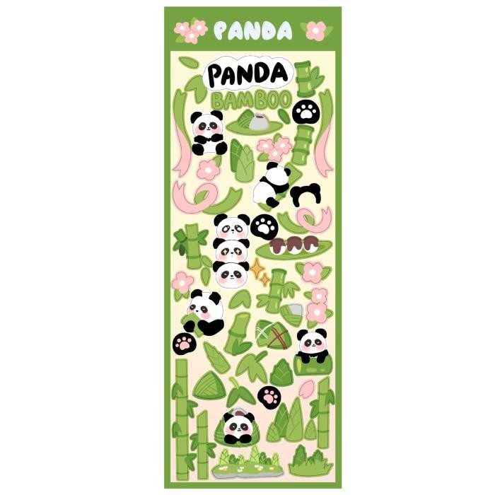 

Sticker Galicici Hologram Deco Journal CUTE ANIMAL SERIES Stiker Lucu Hewan Glitter Decorative - PANDA