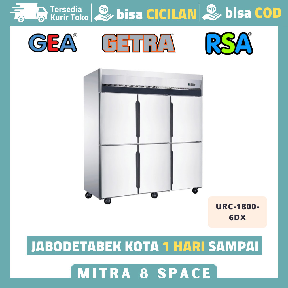 UPRIGHT CHILLER GEA URC-1800-6DX UPRIGHT CHILLER 6 PINTU STAINLESS STEEL