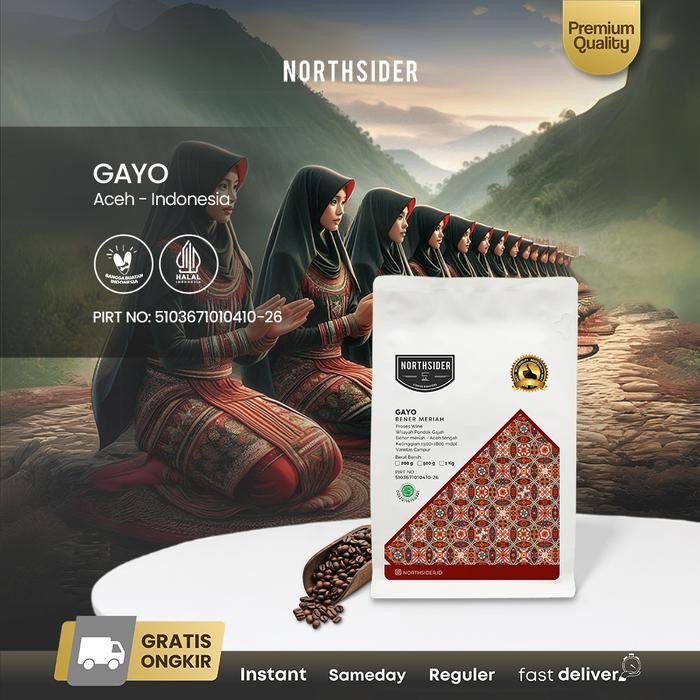 

Northsider Kopi arabika Gayo Wine Natural Coffee - 200g, Biji Kopi