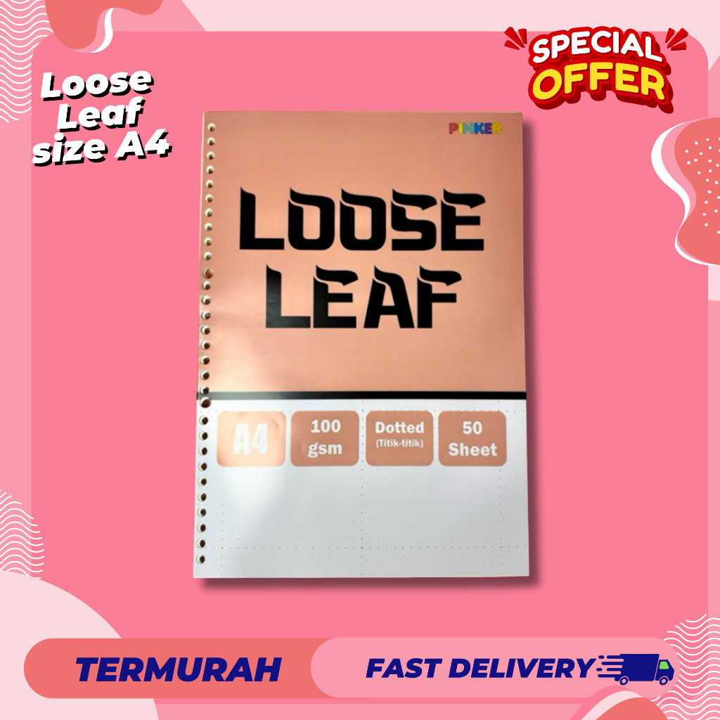 

A4 Loose leaf HVS 100gsm - DOTTED by pinkershop