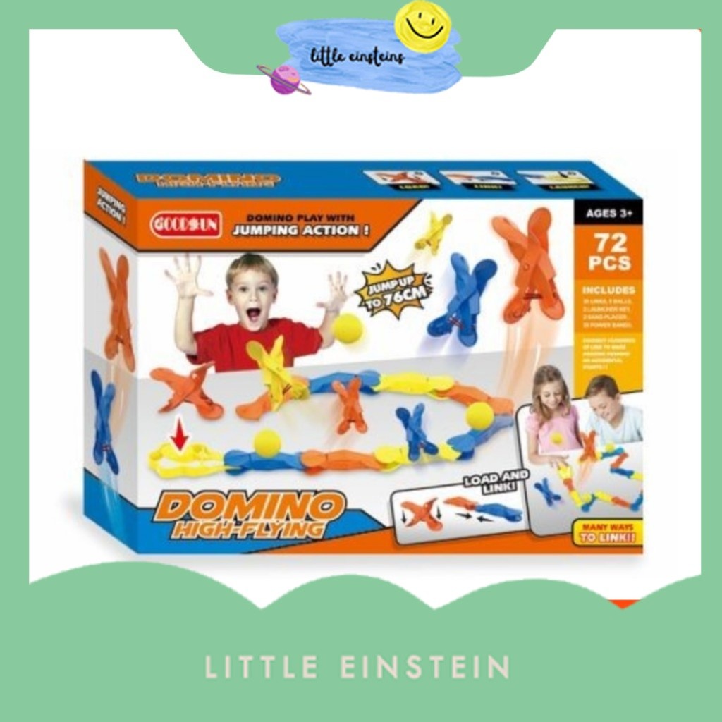 Little Einstein Mainan Anak DOMINO HIG-FLYING 72PCS 8603 Mainan Game Board Family Kid Mainan Anak Pe