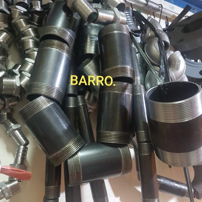 Pipa Nepple Nepel Neple Besi 3/4" x 15 cm