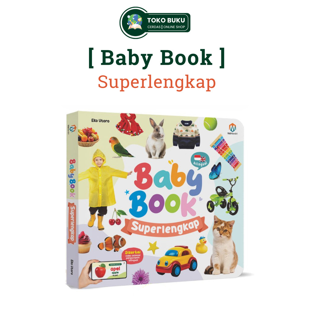 Ziyadbooks - Boardbook Baby Book Superlengkap - Buku Bayi Usia 0+ Tebal Berwarna